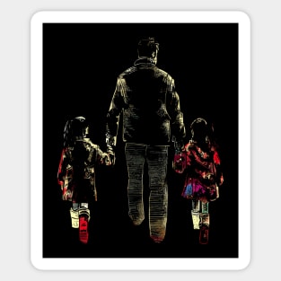 Father and Daughters Sticker